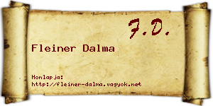 Fleiner Dalma névjegykártya